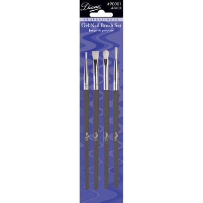 Diane Gel Nail Brush Set, 4/Pack