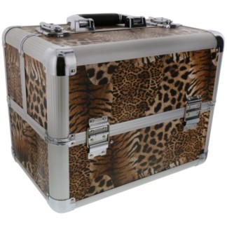 Beauty Aluminium Make-Up Case, Animal Print, 1 Part, Empty