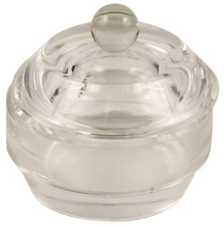 Nail Dappen Glass Dish with Lid