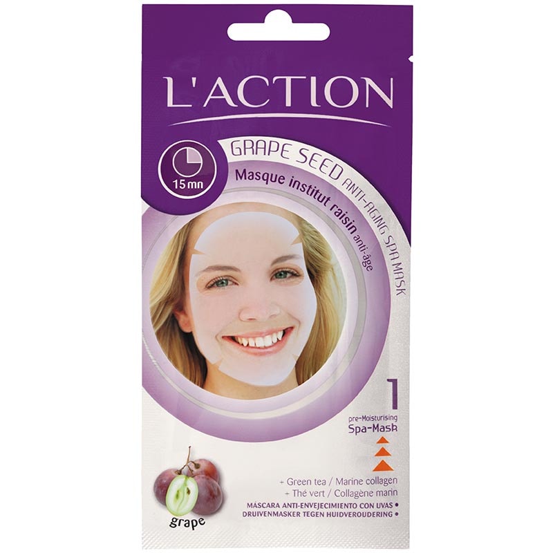 L'Action Paris Grape Seed Anti-Aging Spa Mask, 24g