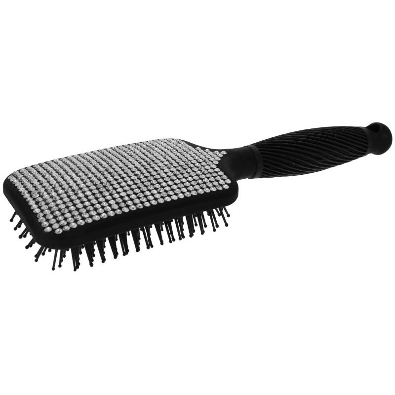 Paddle Brush with Diamante, Black - Image 2