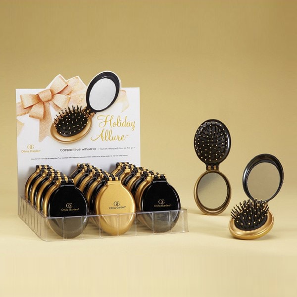 Olivia Garden Holiday Allure Compact Mirror Display: 24 Brushes