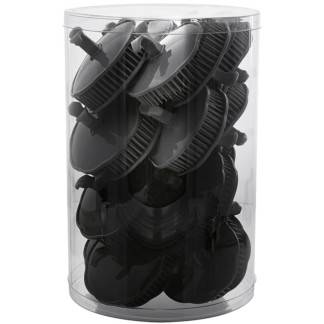 Palm Scalp Massager Brushes, Black & Grey Bin, 32/Tub