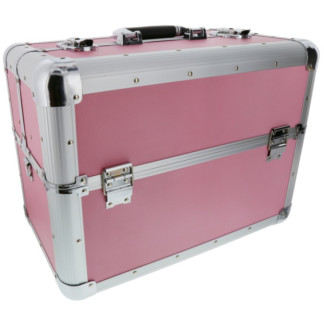 Beauty Aluminium Case, 1 Part, Pink, Empty