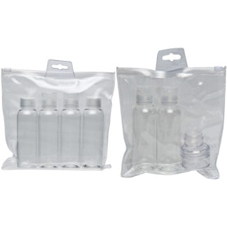Empty Travel Bottles & Jars Pouch Set