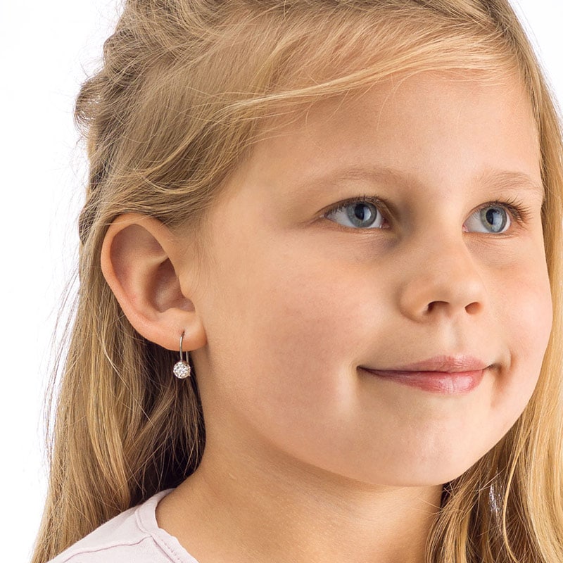 Blomdahl Titanium Earrings - Mini Pendant Crystal - Image 2