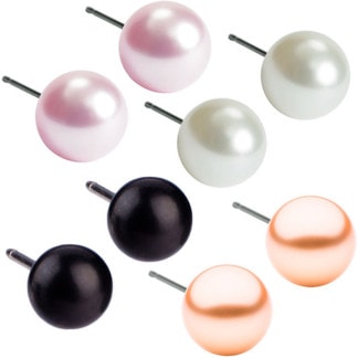 Blomdahl Titanium Earrings - Swarovski Crystal Pearls