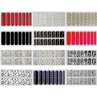 Nail Art Glamour Foils, 16 Pieces
