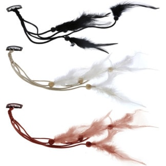 Leather Clip-in Hair Extensions Feathers on Clip