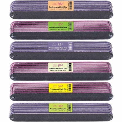 Nail Files Professional Black, 6/Pack