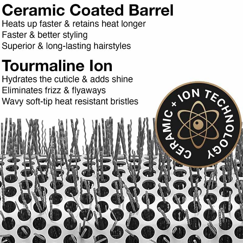 Olivia Garden Ceramic + Ion Speed XL Long Barrel Blossom Brush Display: 12 Brushes & Stand - Image 3