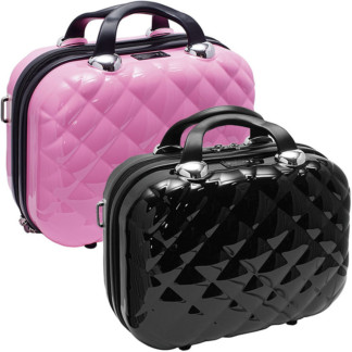 Beauty Make-Up Soft Case with Mirror, 1 Part, Empty