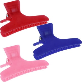 Butterfly Jaw Clips, Coloured, Large, 12/Bag