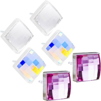 Blomdahl Medical Plastic Earrings - Facet Square