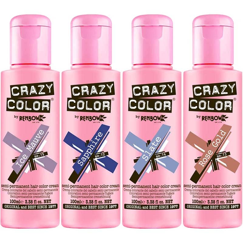 Crazy Color Metallics Semi-Permanent Hair Colour Quad Kit - Image 2