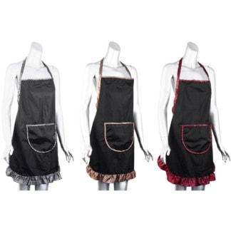 Apron Decorative Straps & Frill with Pocket