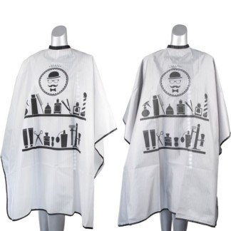 Barber Cape Stripes with Centre Barber Tools & Gentleman Design, Studs