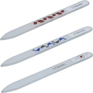 3Claveles Patterned Glass Nail File, 140mm