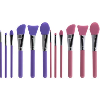 Cala Silicone Make-Up Brush Set, 6/Pack