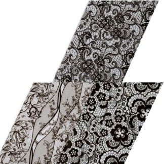 Nail Art Decoration Black Lace