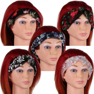 Headband Turban Pastel Flowers