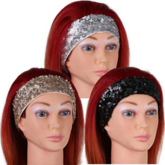 Headband Satin with Sequins