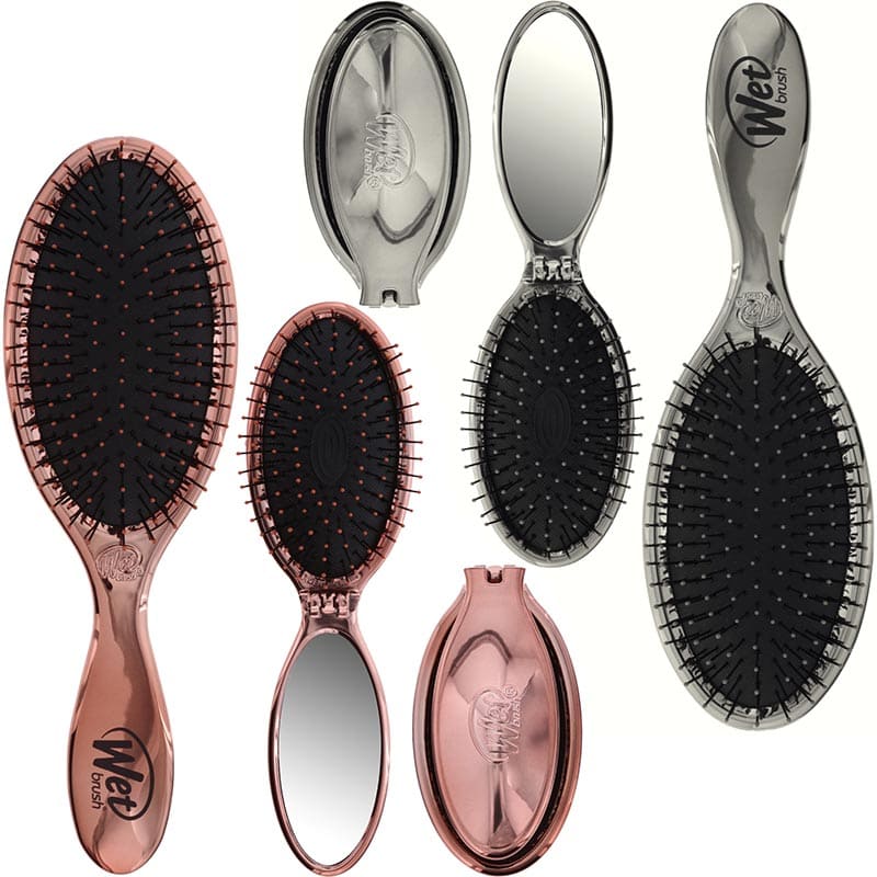WetBrush Pop & Go Fold & Original Detangler Shiny Set, 2 Brushes
