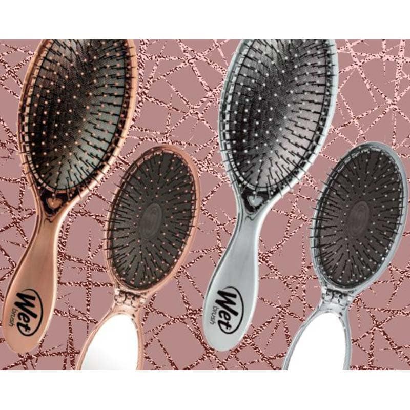 WetBrush Pop & Go Fold & Original Detangler Shiny Set, 2 Brushes - Image 3
