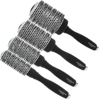 Hairware Round Silver Ceramic Coating Brush Collection