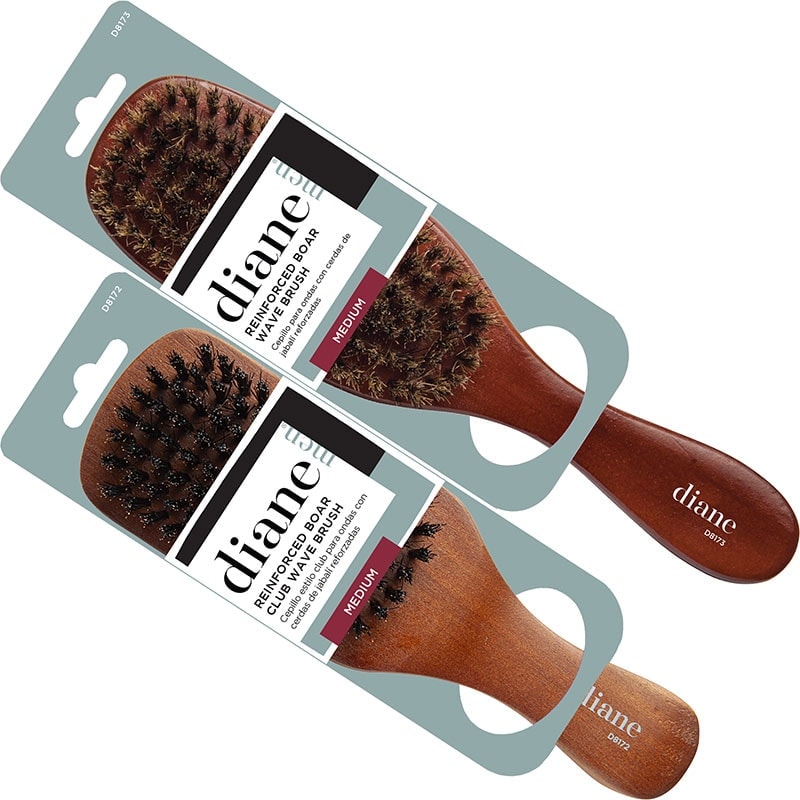 Diane Medium Reinforced Boar Wave Handle Brush - Image 2