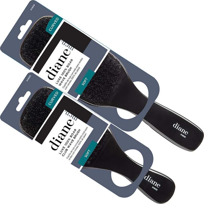 Diane Curved Luxe 100% Soft Boar Wave Handle Brush - Image 2