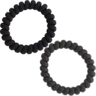 Hair Elastic Telephone Cord, Black, 5cm