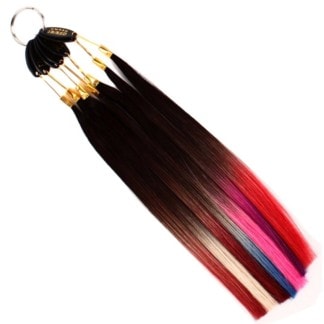 hair-x-tend Ombre 100% Human Hair Base Colour #1B Dark Brown, 10/Pack