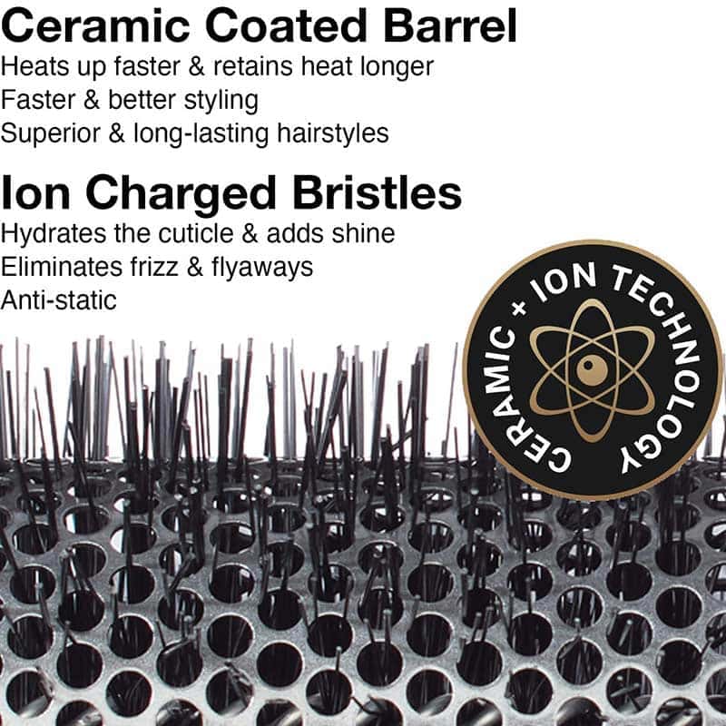 Olivia Garden Essentials Thermal Brush Display: 4 Brushes & Basket - Image 3