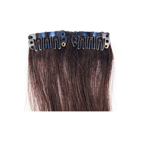 EMMA 57cm Synthetic Hair 8 Piece Clip-On Straight, 57cm - Image 2