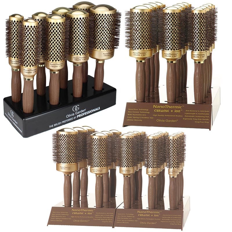 Olivia Garden NanoThermic Ceramic + Ion Brush Displays & Stands