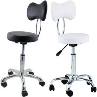 Stool Wings K02, Chrome Base with Gas-Lift & Back