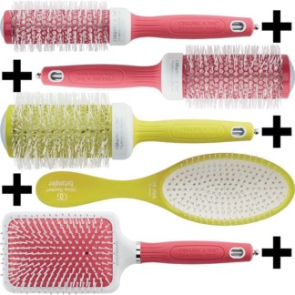 Olivia Garden Ceramic + Ion Thermal Haute Tropix Brush Set: 5 Brushes