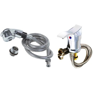 Basin Hot & Cold Chrome Mixer Tap #18 (2276) & Hot/Shower Chrome Set (2273)