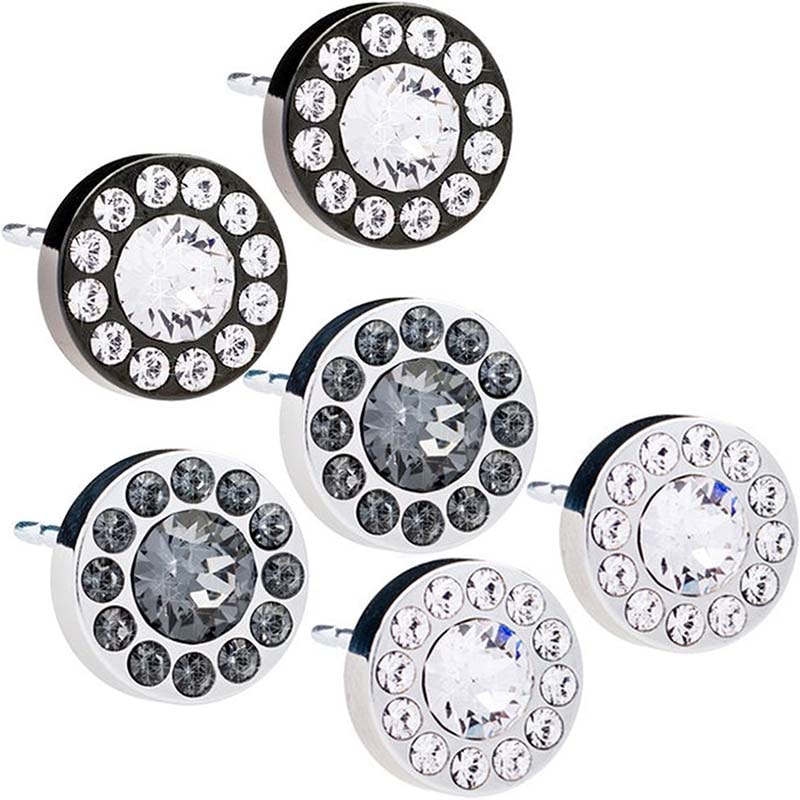 Blomdahl Silver Titanium Earrings - Halo