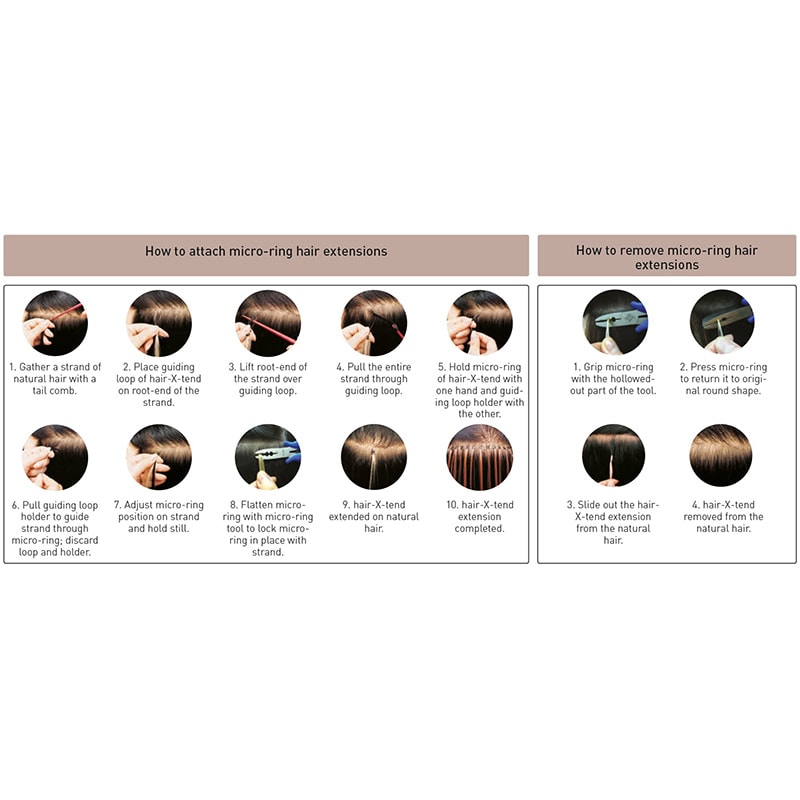 hair-x-tend Ombre 100% Human Hair Base Colour #1 Black, 10/Pack - Image 2