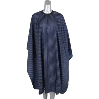 Salon Cape Navy & Soft Blue Stripes, Studs