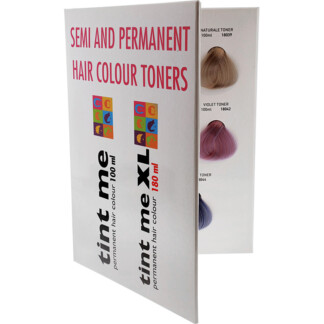 tint me Toner Tuft Swatch Chart