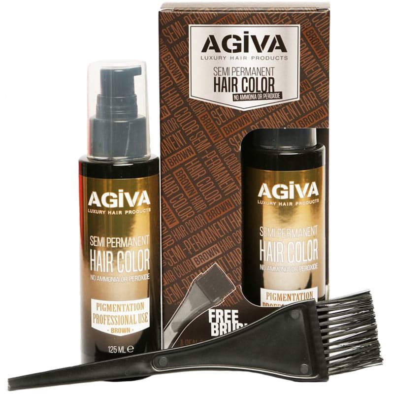 Agiva Semi-Permanent Hair Color, Brown, 125ml