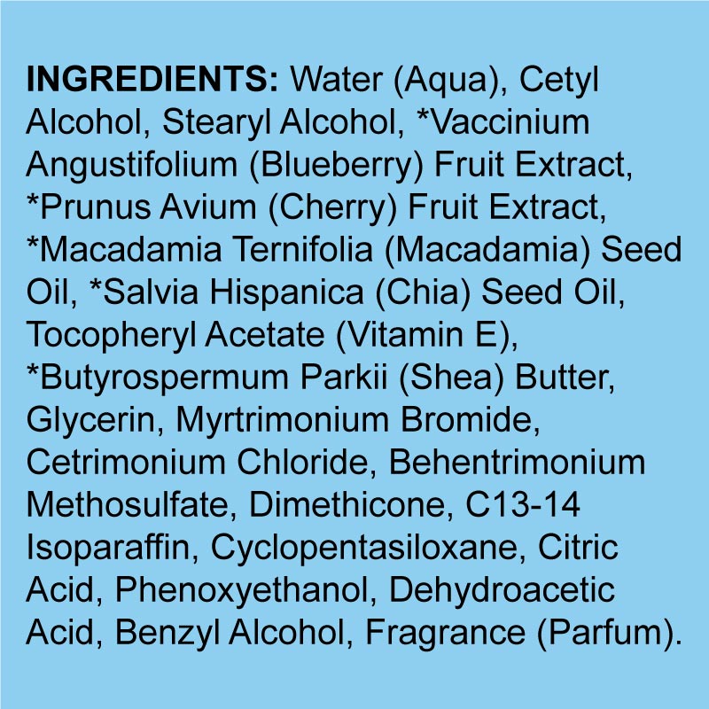 Be Care Love SuperFoods Natural & Gentle Fresh-Pressed Very Blueberry Cherry Smothing Conditioner, 355ml - Image 4