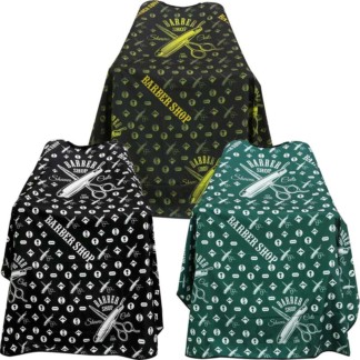 Barber Cape Scissor & Razor Design, Studs