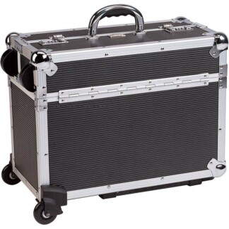 Beauty Aluminium Tool Case, Black & Silver, 1 Part, Empty