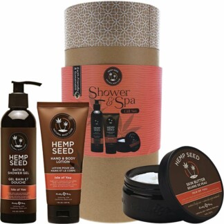 Marrakesh Hemp Seed Shower & Spa Gift Set, 3 Pieces