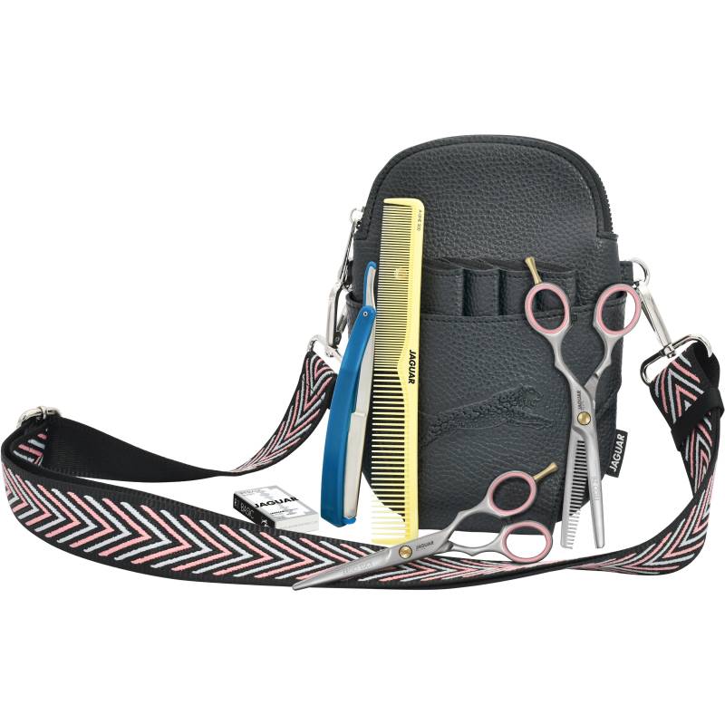 Jaguar Pre Style Ergo Slice Satin Classic Good Vibes Set with Scissor, Thinner, Razor, Blades, Comb & Bag