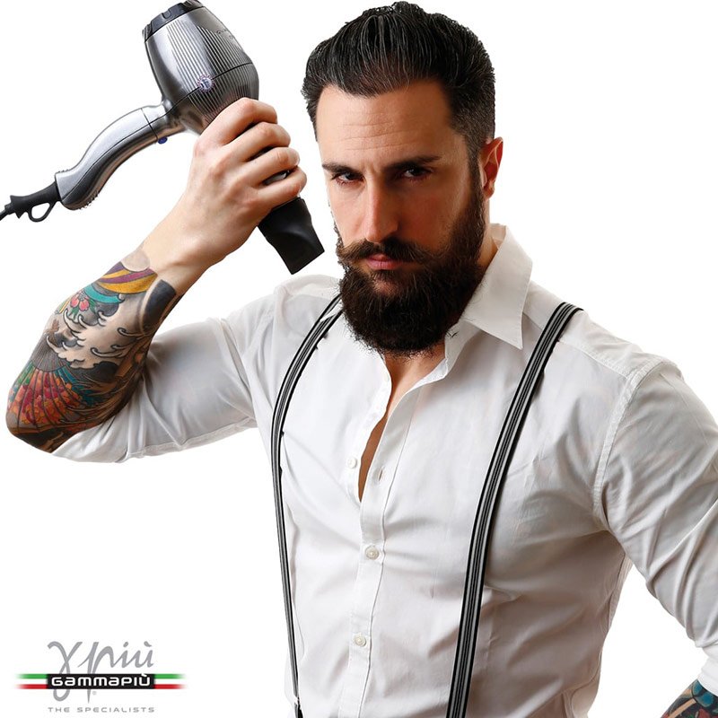 Gamma Più Hair Dryer Barber Phon Black 2000 Watt - Image 7